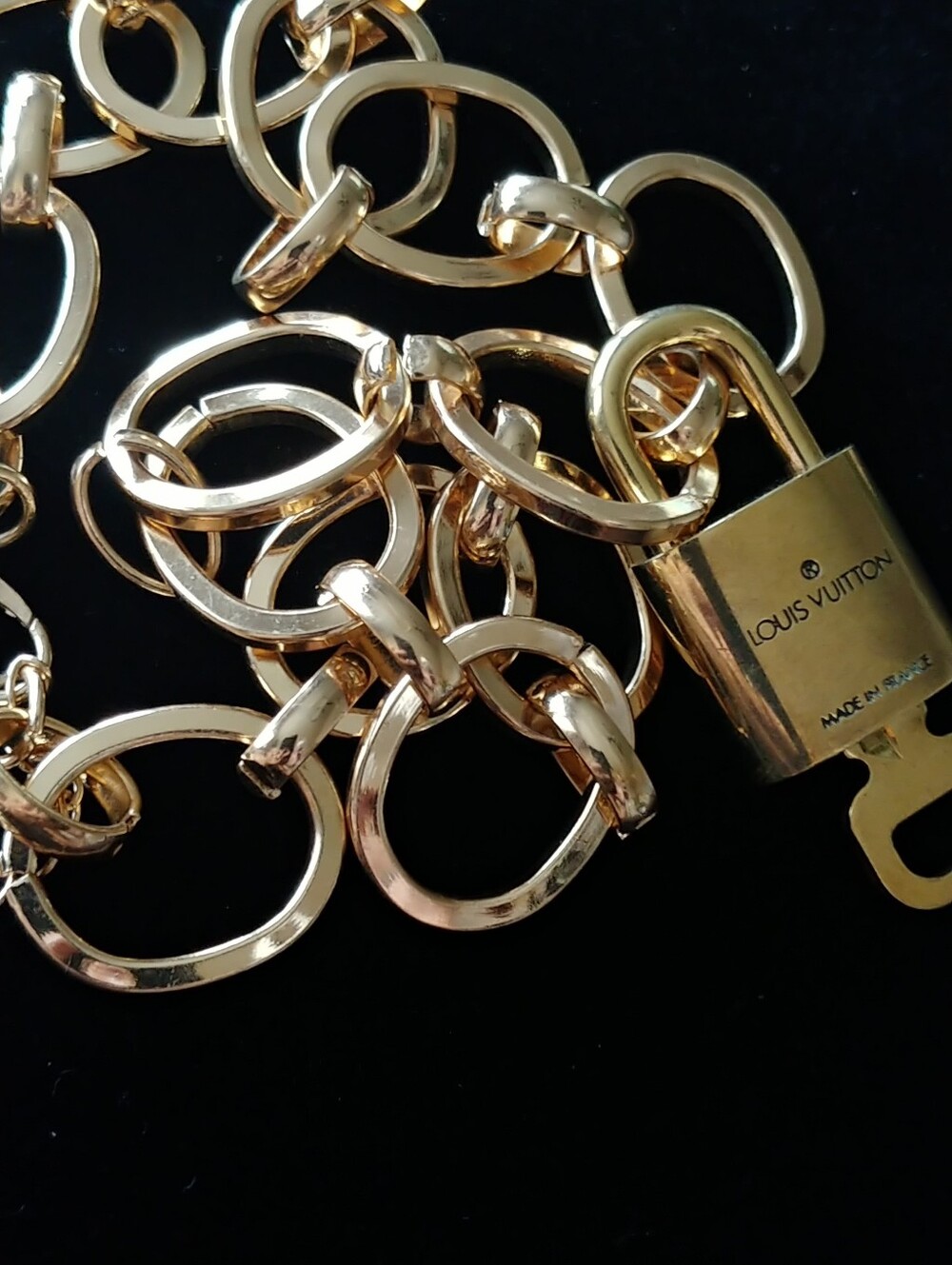 Louis Vuitton Gold-Tone Padlock Link Necklace - Picture 7 of 8
